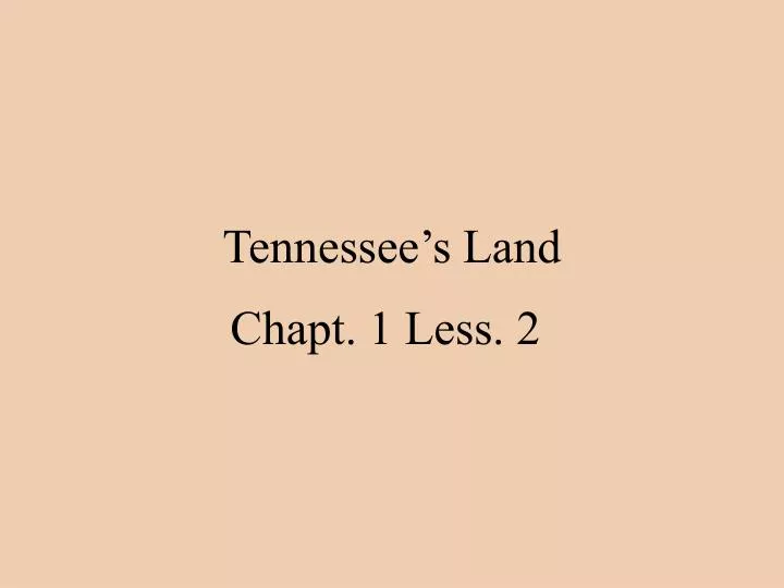 tennessee s land