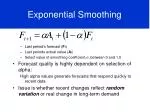 Exponential Smoothing - slide 1
