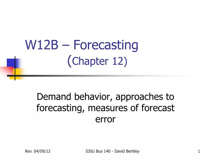 w12b forecasting chapter 12