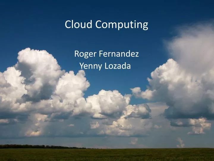 cloud computing roger fernandez yenny lozada