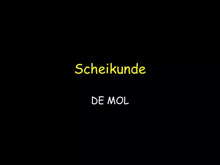 scheikunde