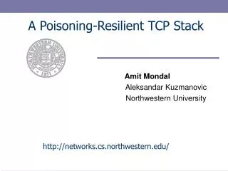 A Poisoning-Resilient TCP Stack