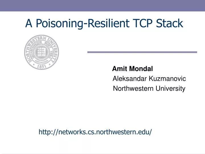 a poisoning resilient tcp stack