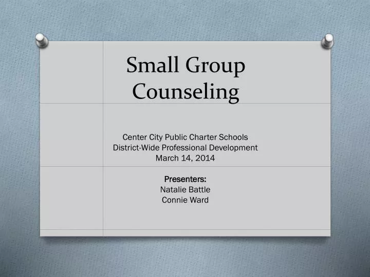 small group counseling