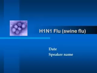 H1N1 Flu (swine flu)