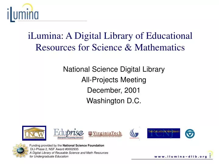 ilumina a digital library of educational resources for science mathematics