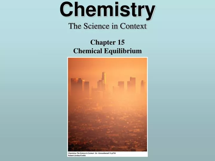 chemistry the science in context chapter 15 chemical equilibrium