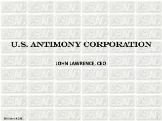 U.S. ANTIMONY CORPORATION