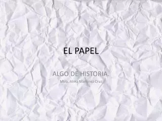 el papel