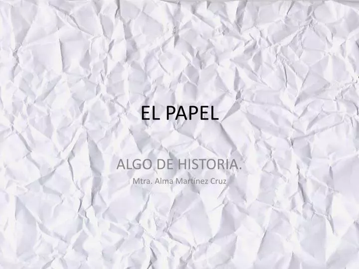 el papel