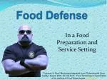 Food Defense - slide 1