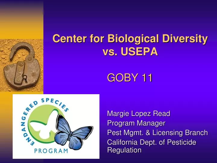 center for biological diversity vs usepa goby 11
