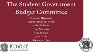 The Student Government Budget Committee