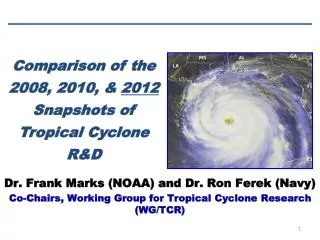 Comparison of the 2008, 2010, &amp; 2012 Snapshots of Tropical Cyclone R&amp;D