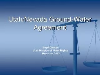 Utah/Nevada Ground-Water Agreement