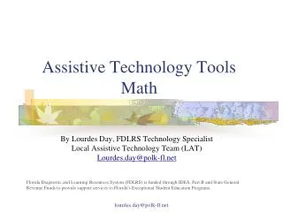 Assistive Technology Tools Math