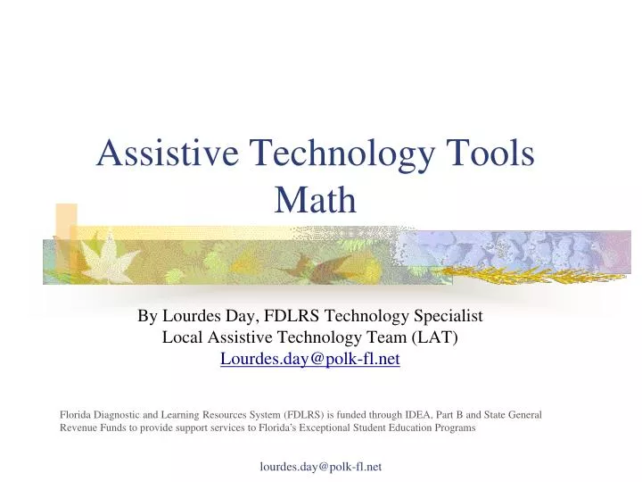 assistive technology tools math