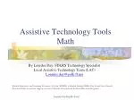 Assistive Technology Tools Math - slide 1