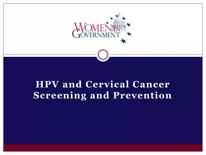 hpv and cervical cancer screening and prevention