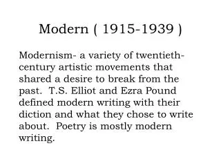 Modern ( 1915-1939 )