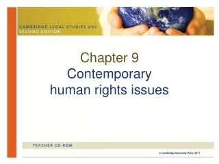 Chapter 9 Contemporary human rights issues