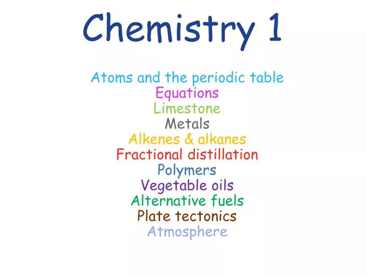 chemistry 1