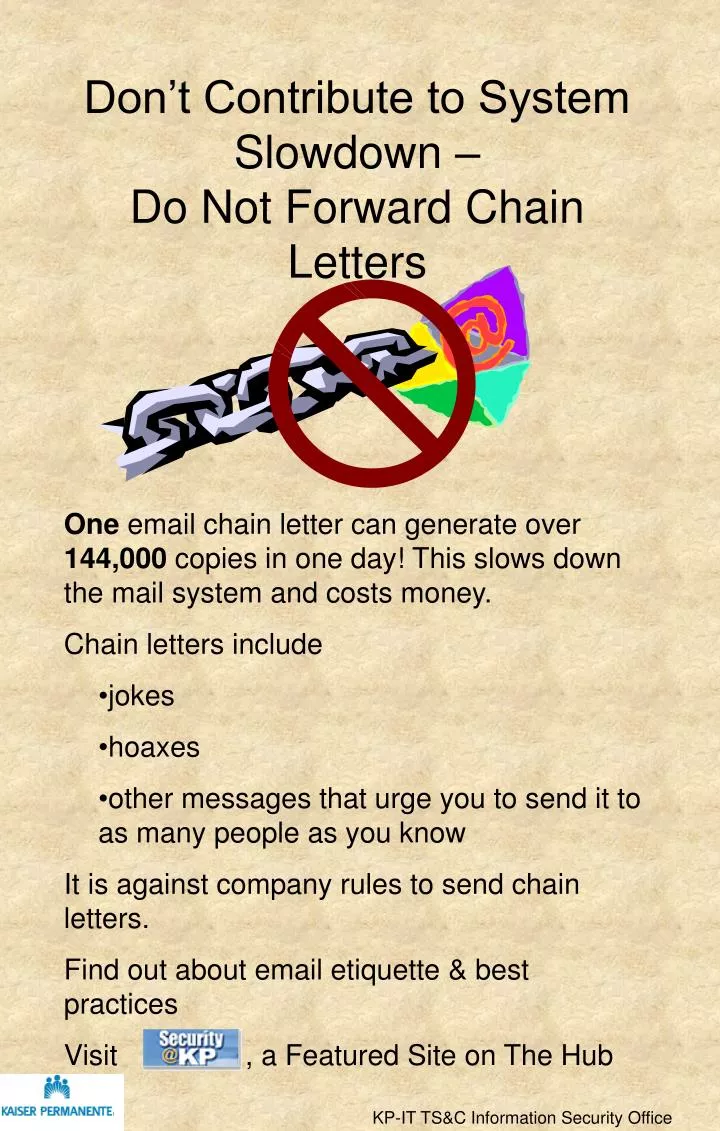 don t contribute to system slowdown do not forward chain letters