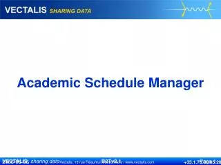 Academic Schedule Manager