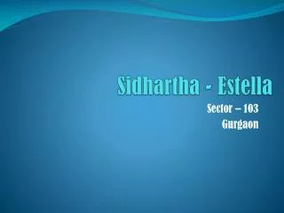 Sidhartha - Estella