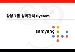 삼양그룹 성과관리 System