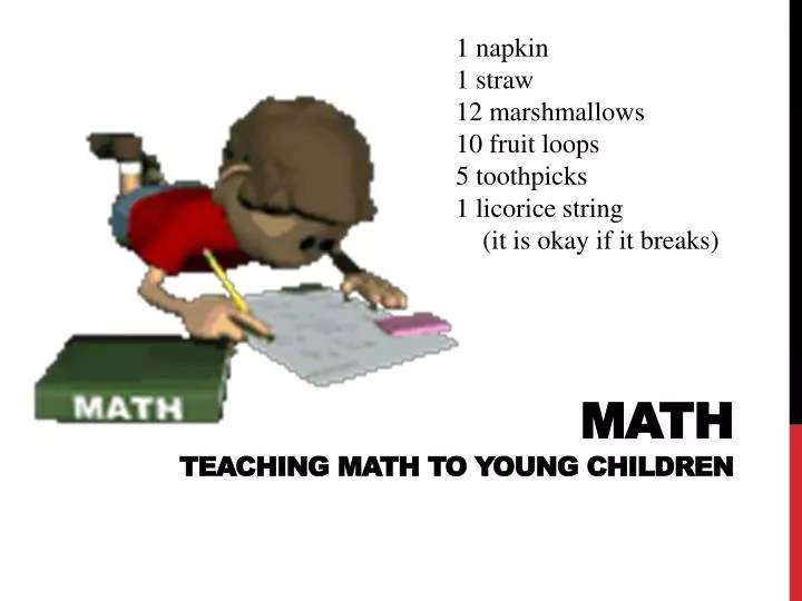math teaching math to young children