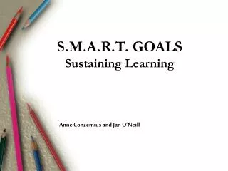 S.M.A.R.T. GOALS Sustaining Learning