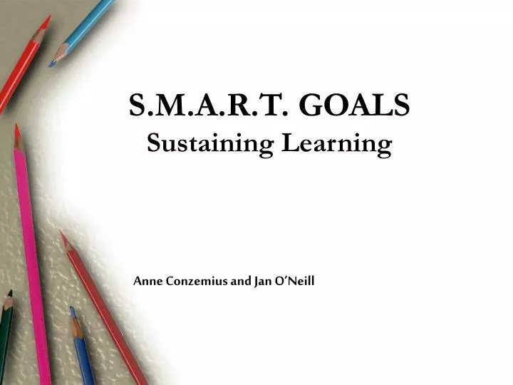 s m a r t goals sustaining learning
