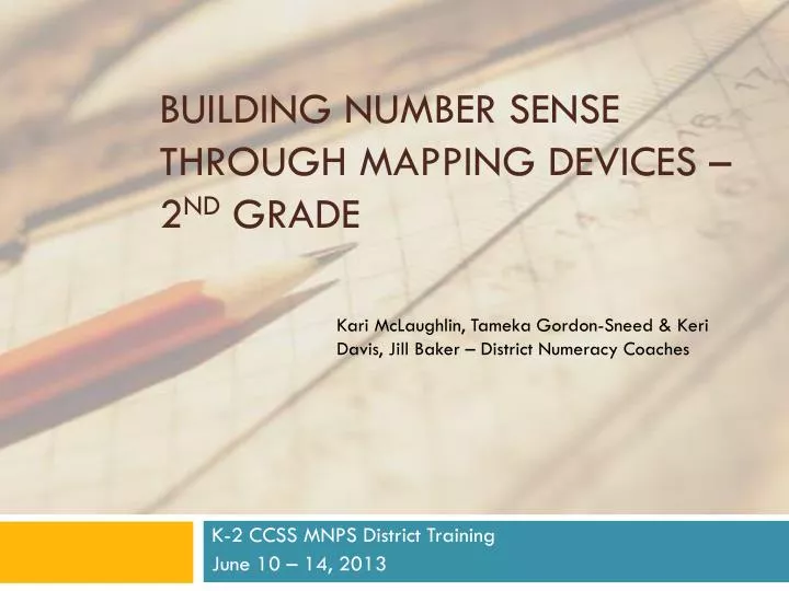 building number sense through mapping devices 2 nd grade