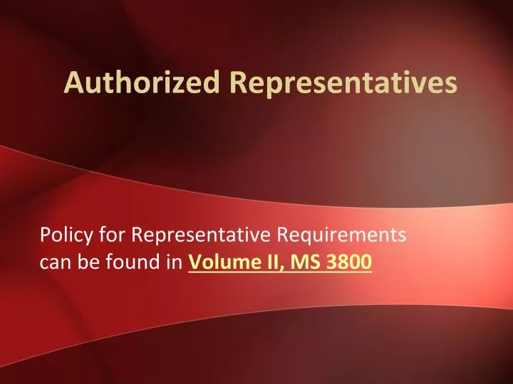 authorized representatives