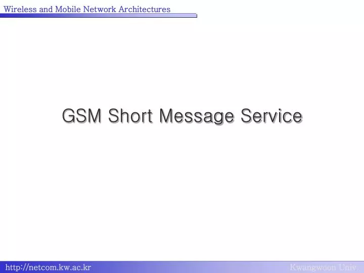 gsm short message service
