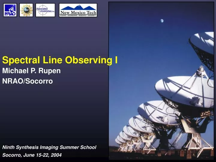 spectral line observing i