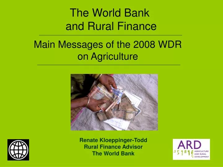 the world bank and rural finance
