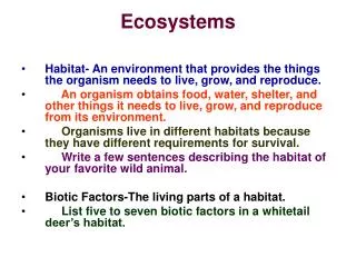ecosystems
