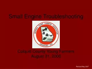 Small Engine Troubleshooting