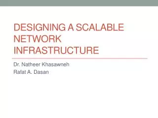 Designing a Scalable Network Infrastructure