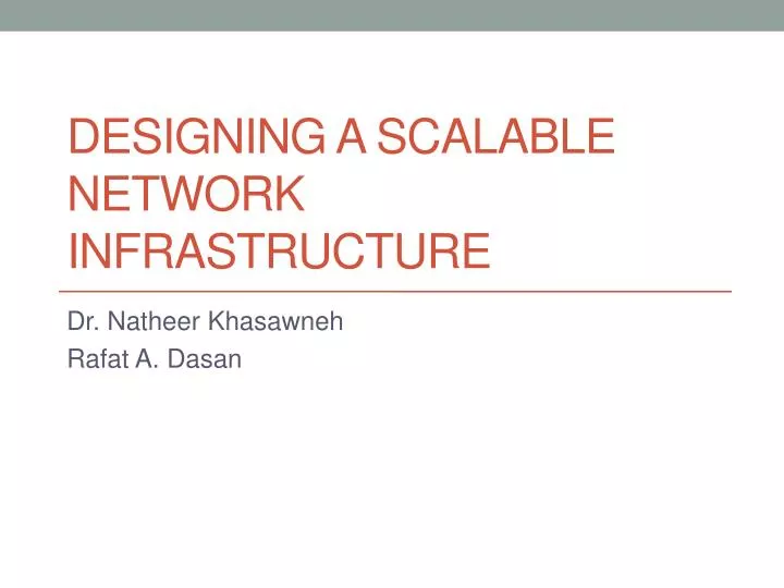 designing a scalable network infrastructure