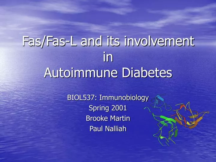 fas fas l and its involvement in autoimmune diabetes