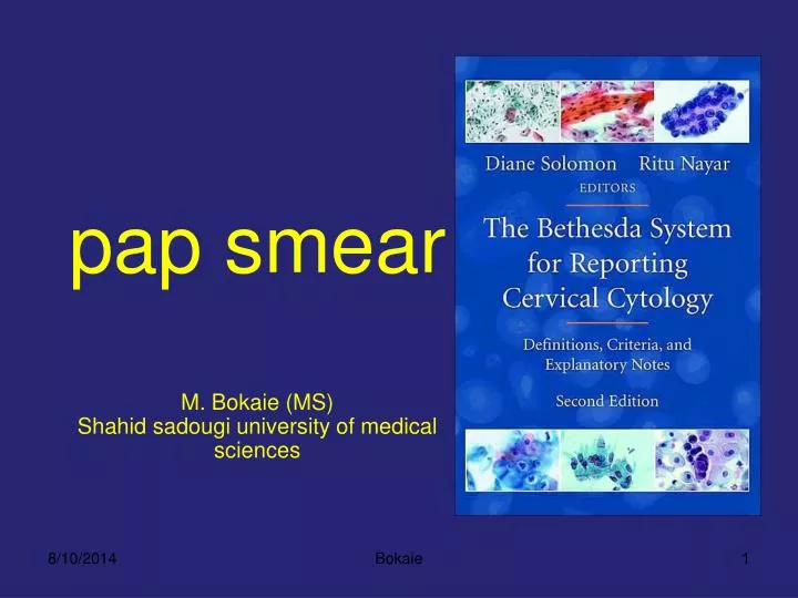 pap smear m bokaie ms shahid sadougi university of medical sciences