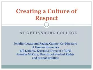 Creating a Culture of Respect