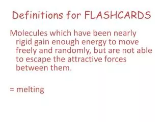 Definitions for FLASHCARDS