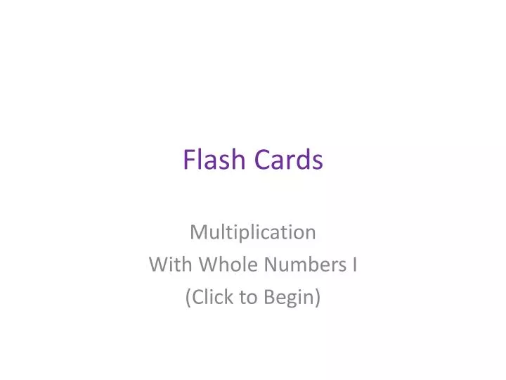 flash cards