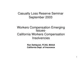 Casualty Loss Reserve Seminar September 2003