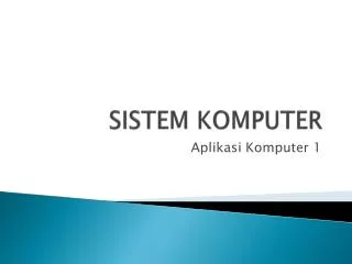 sistem komputer