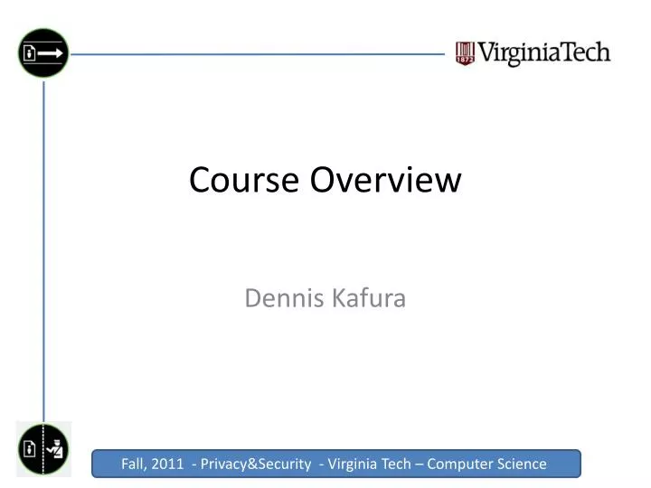 course overview